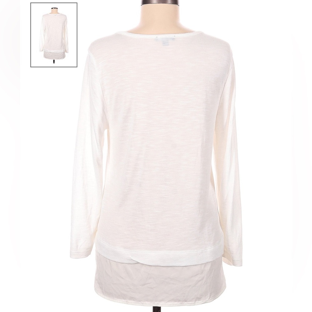 J Crew Mercantile 3/4 sleeve white top - Picture 3 of 6